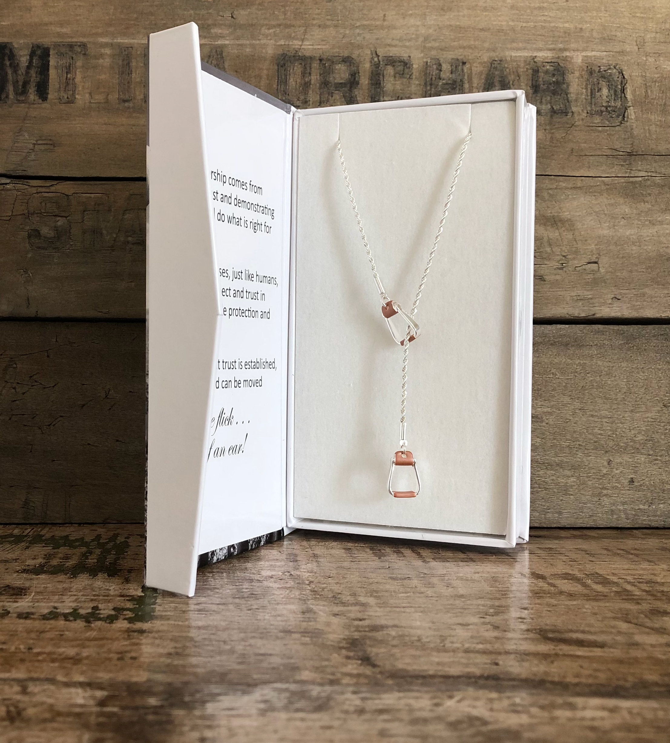 Stirrup Necklace with Copper Tones