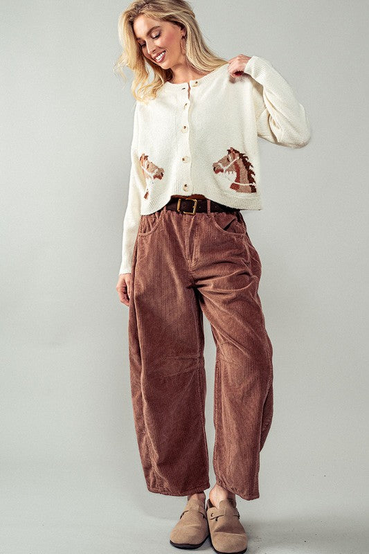 Equestrian Dream Cropped Cardigan