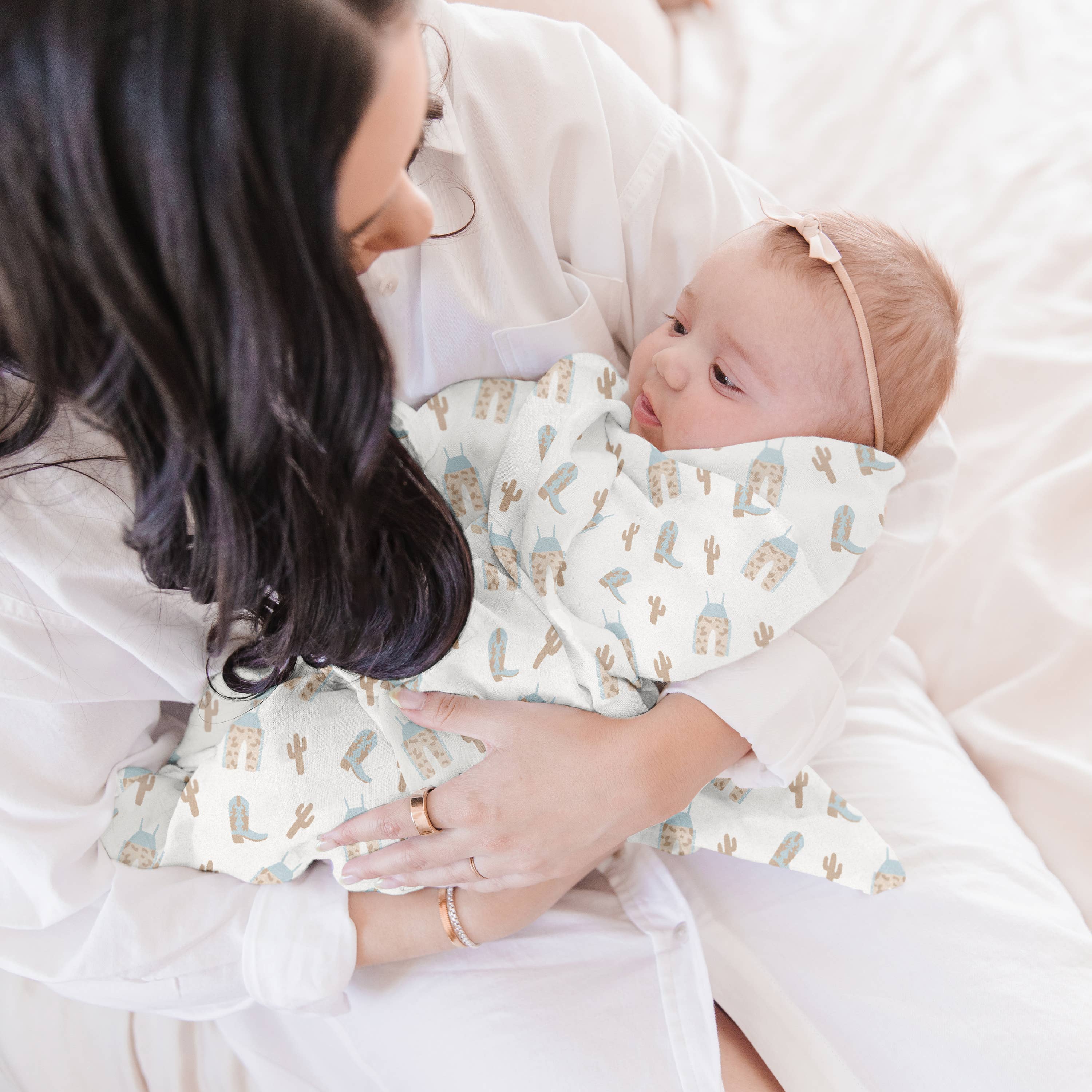 Howdy Blue Swaddle Blanket Set