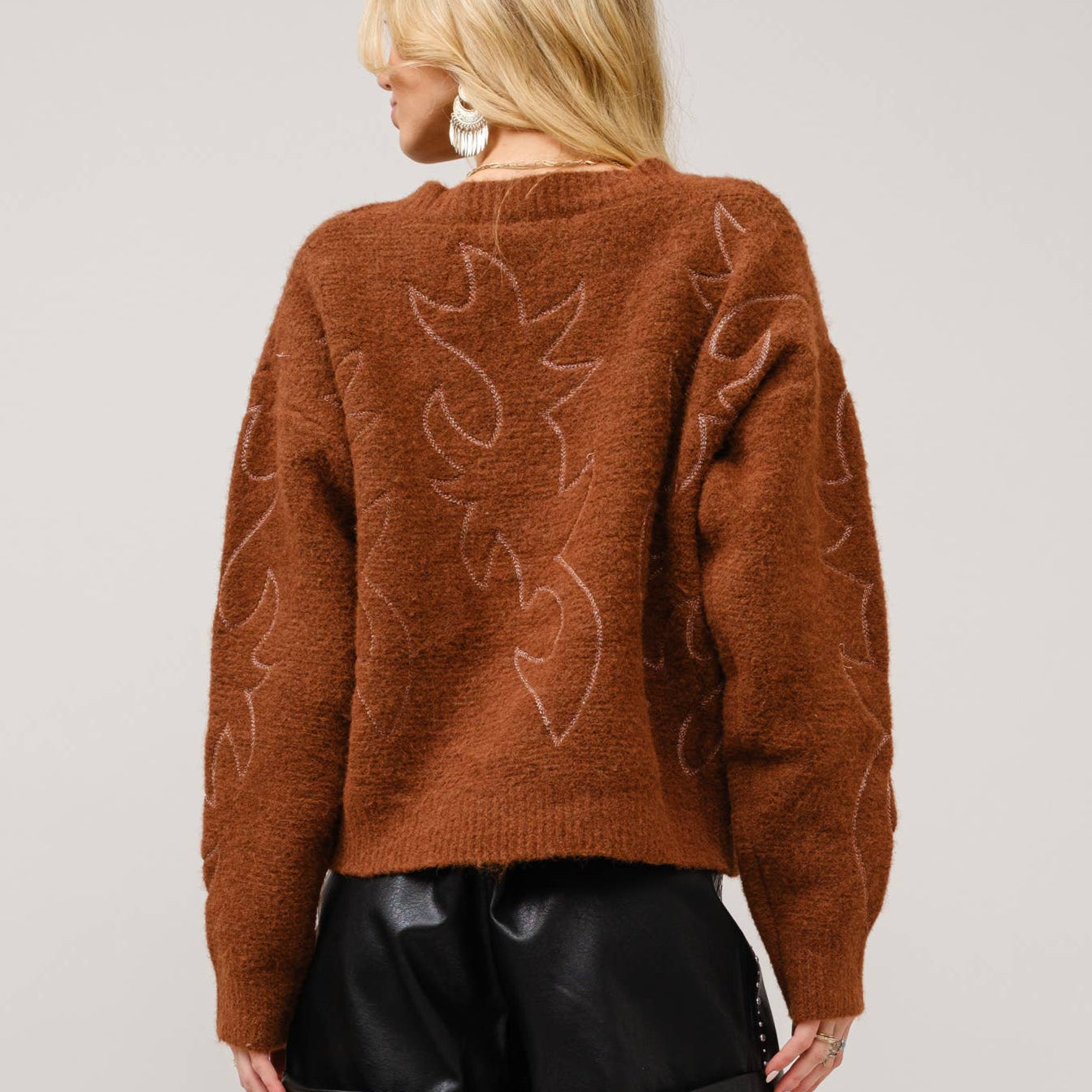 Western Boot-Stitch Sweater