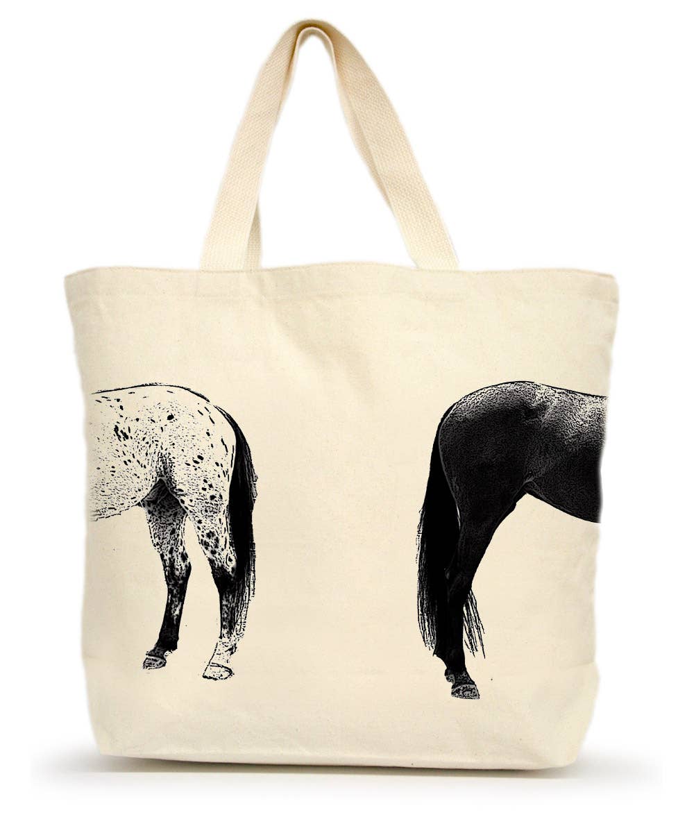 Kissing Horses Tote Bag