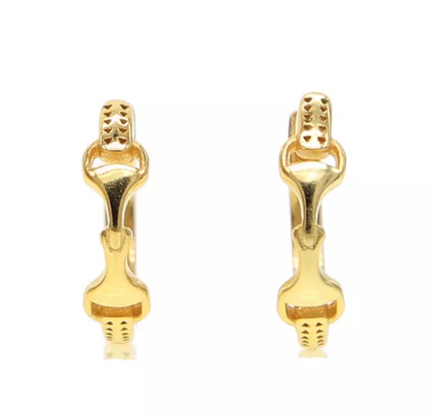 Snaffle Bit Hoop Earrings