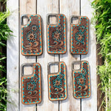 Handmade Western Leather iPhone Case 16 Pro