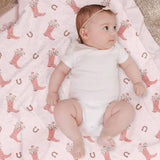 Reversible Bloomin' Boot Baby Blanket