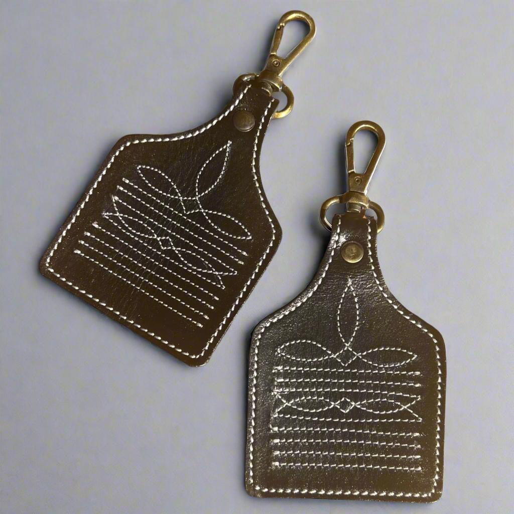 Boot Stitch Keychain Black