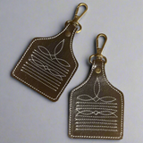 Boot Stitch Keychain Black