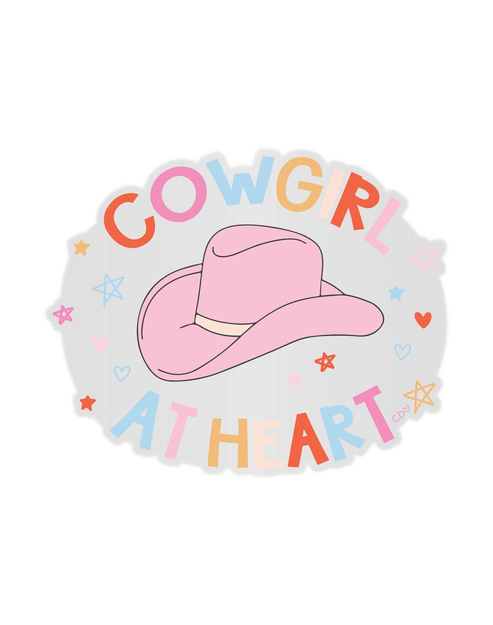 Cowgirl at Heart Sticker