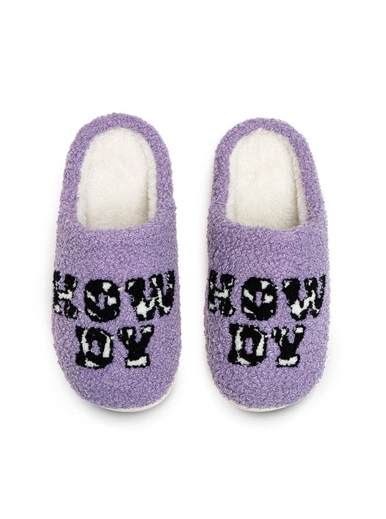 Howdy Purple Slippers