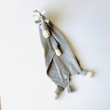 Horse Lovey Baby Blanket Grey Heather