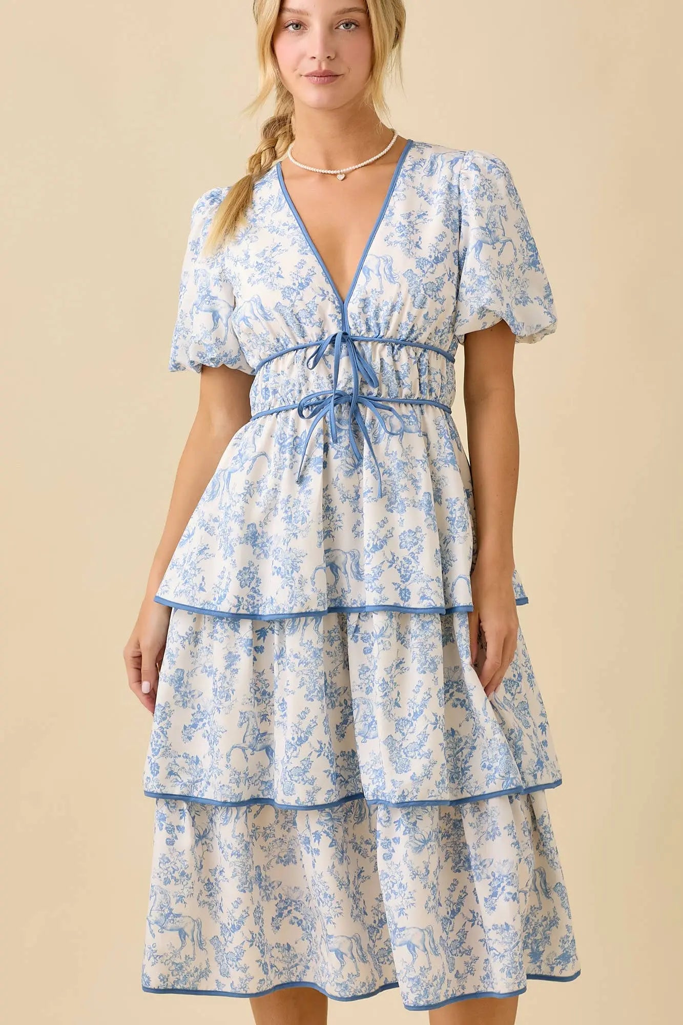 Vintage Horse Toile Dress