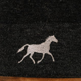 White Horse Beanie (Charcoal)