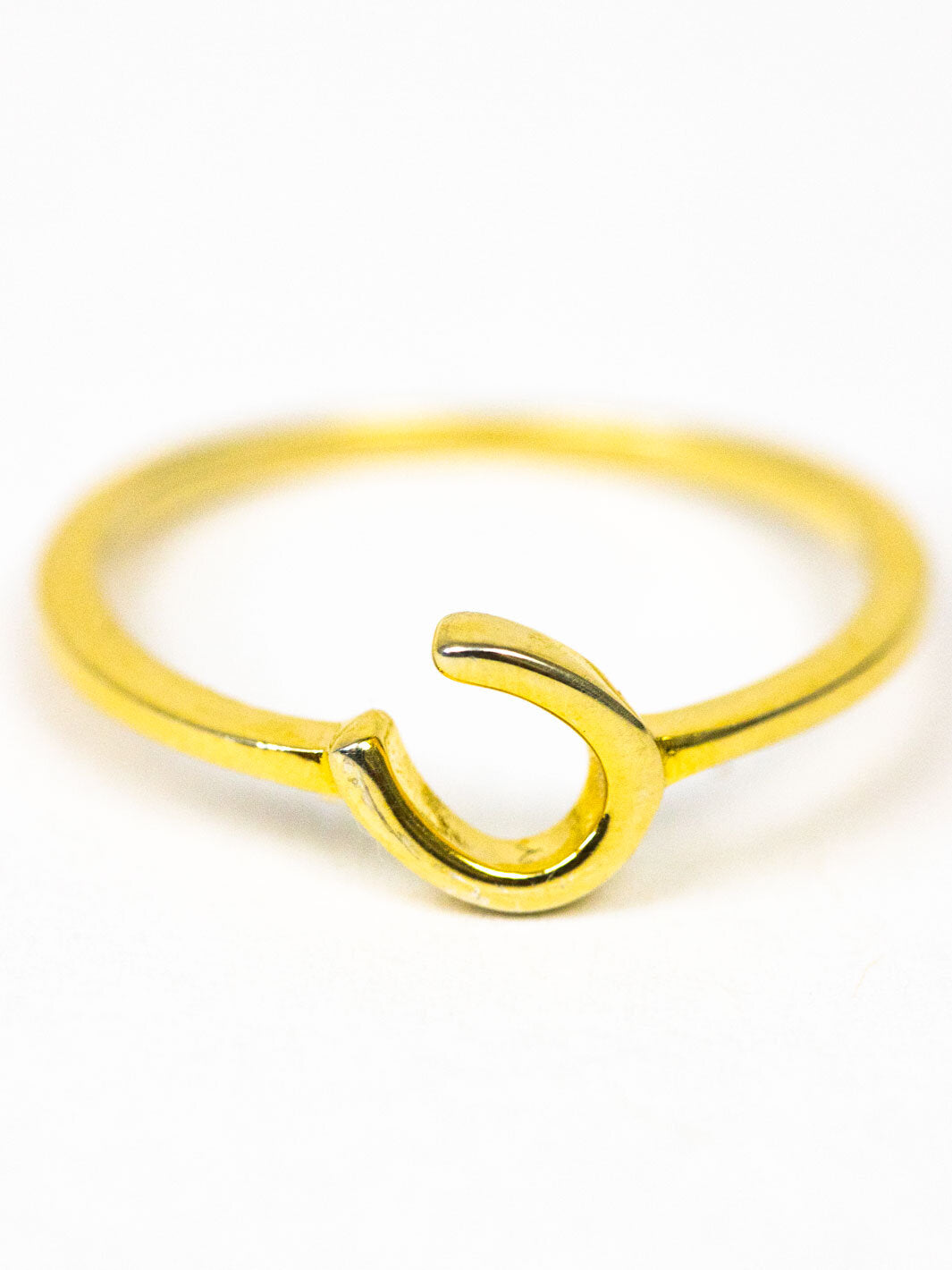 angled horseshoe ring