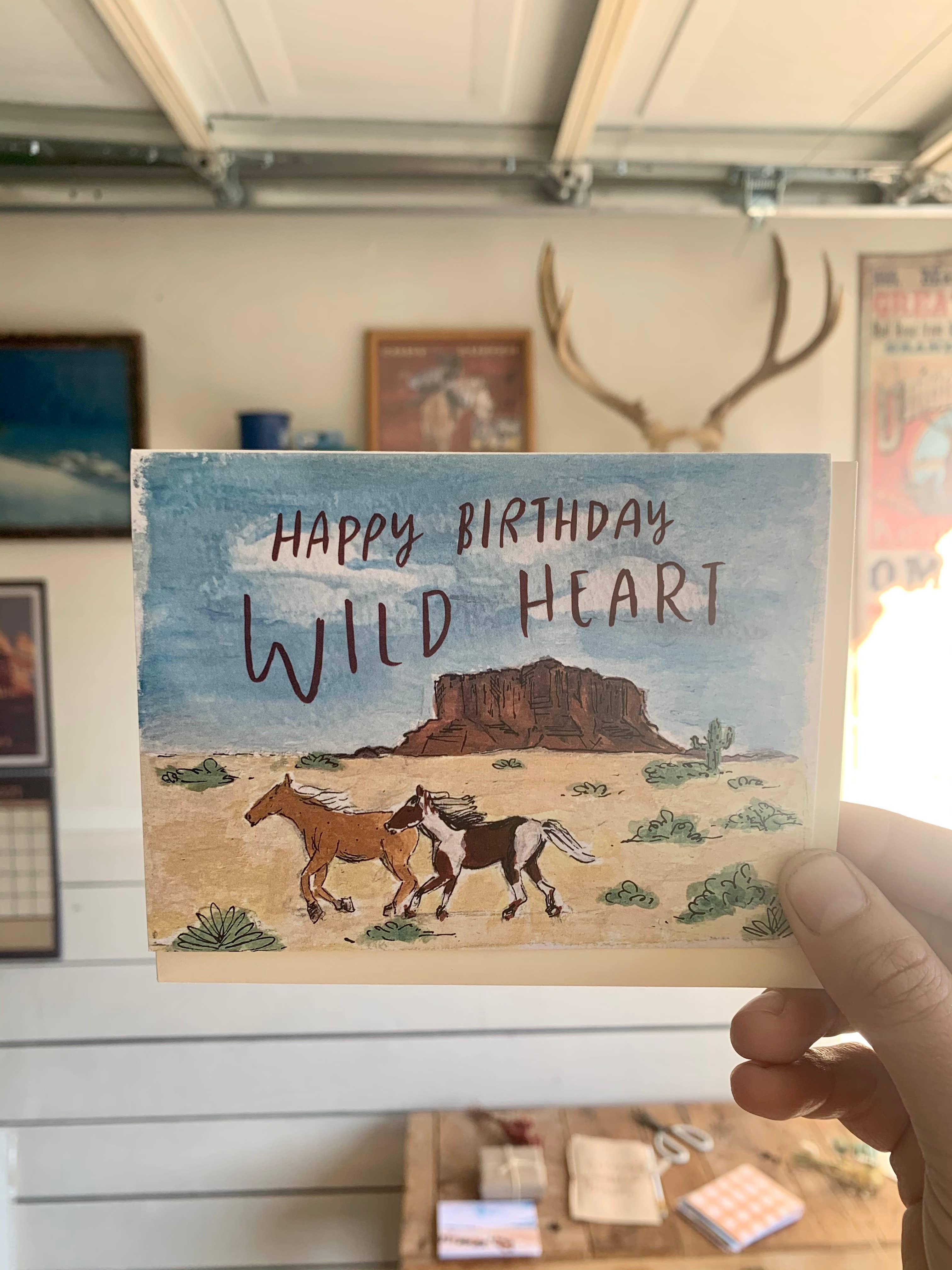 Happy Birthday Wild Heart Horse Card