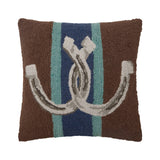 Double Lucky Horseshoe Wool Pillow