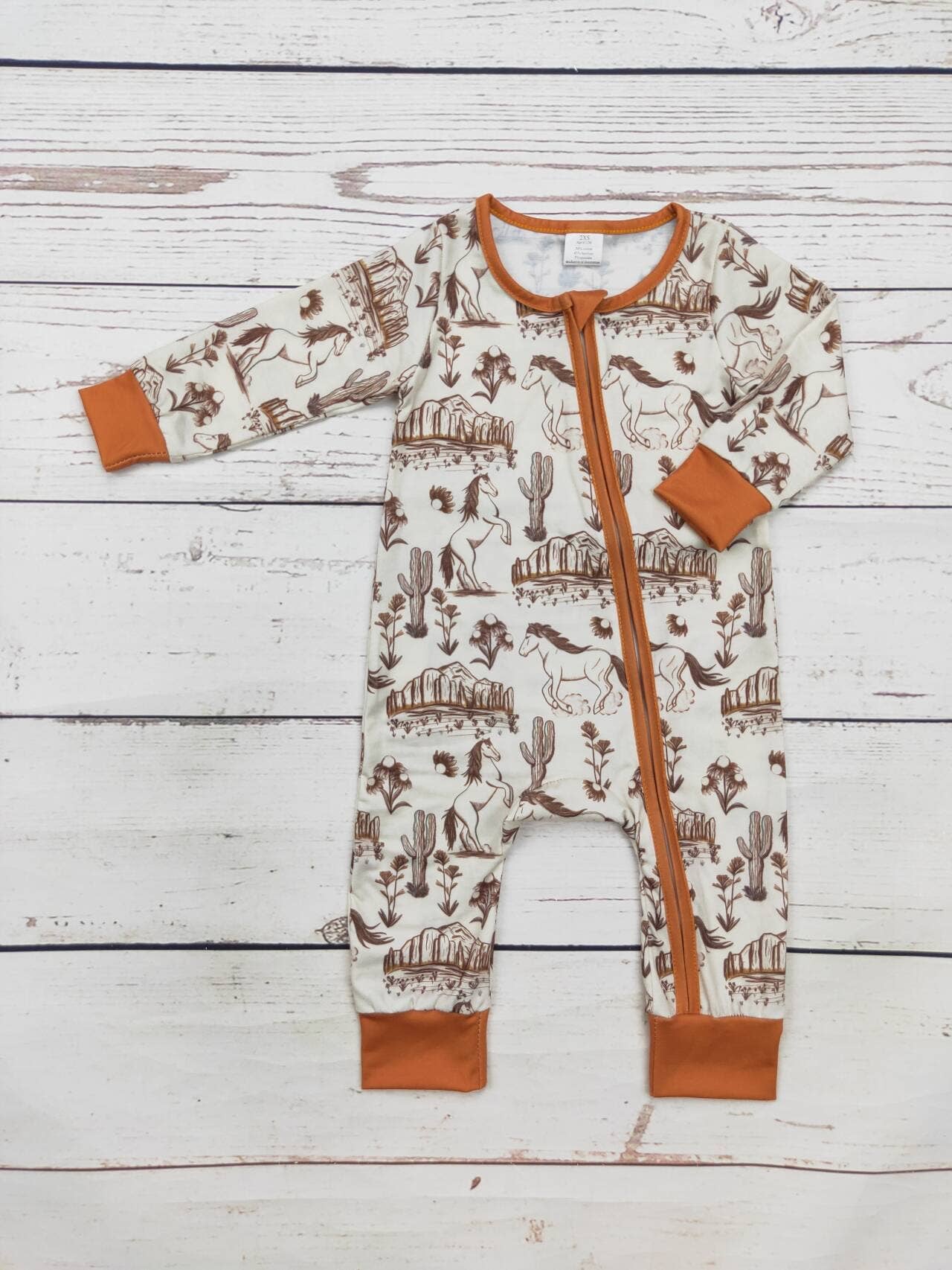 baby western rodeo zip sleeper