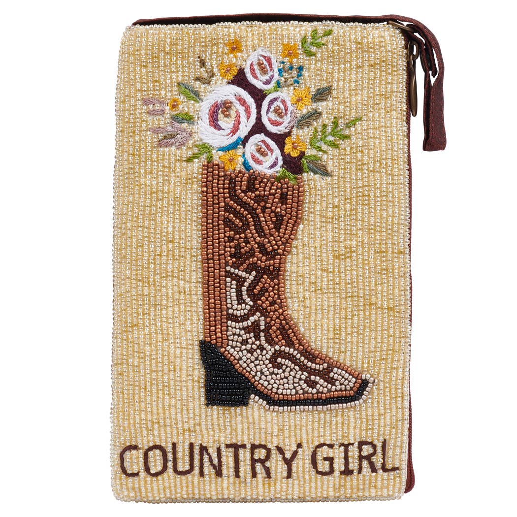 Hand-Beaded Country Girl Club Bag