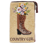Hand-Beaded Country Girl Club Bag