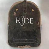 ride on distressed hat