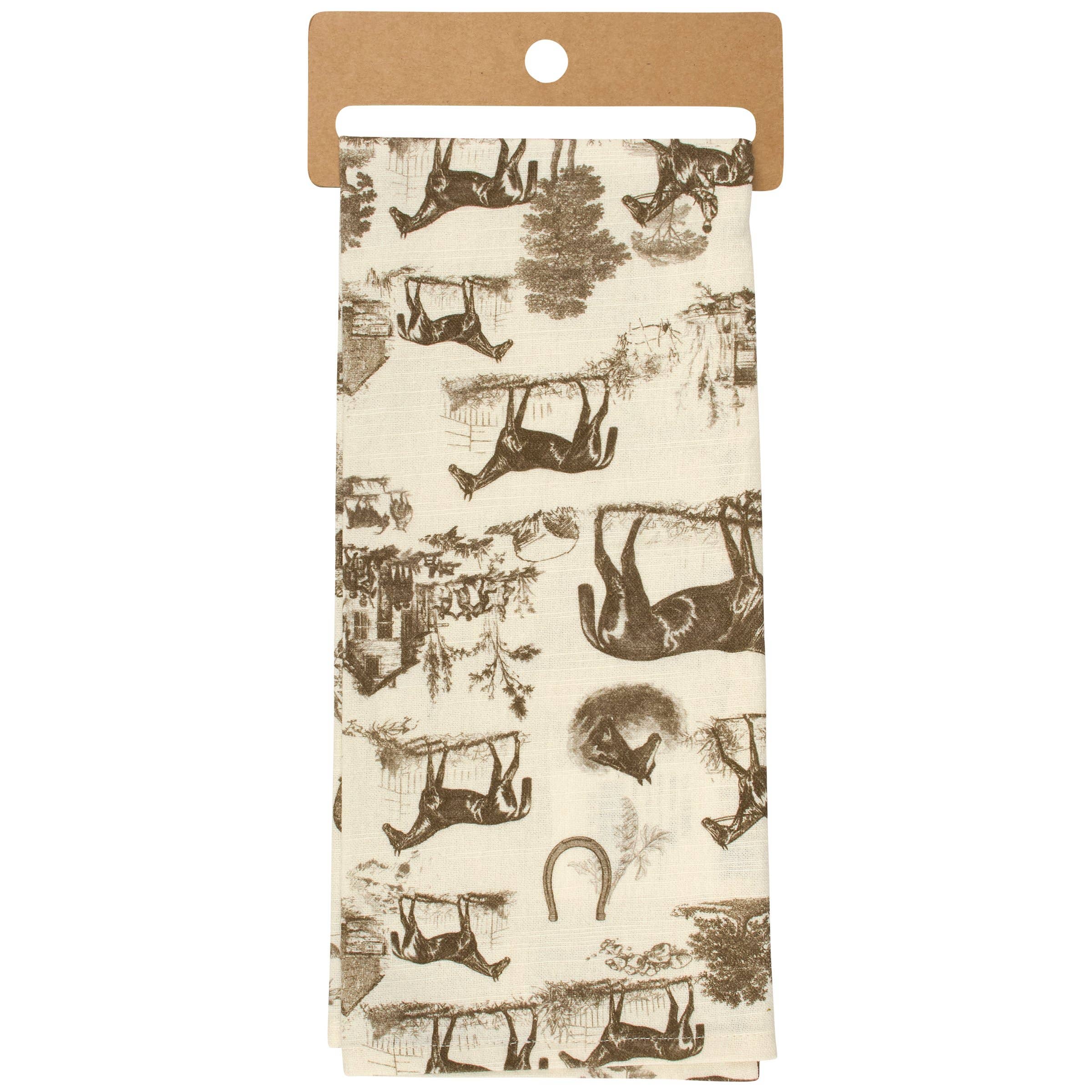 Horse Toile Kitchen Towel