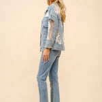 Western Lace Denim Jacket