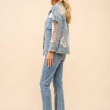 Western Lace Denim Jacket