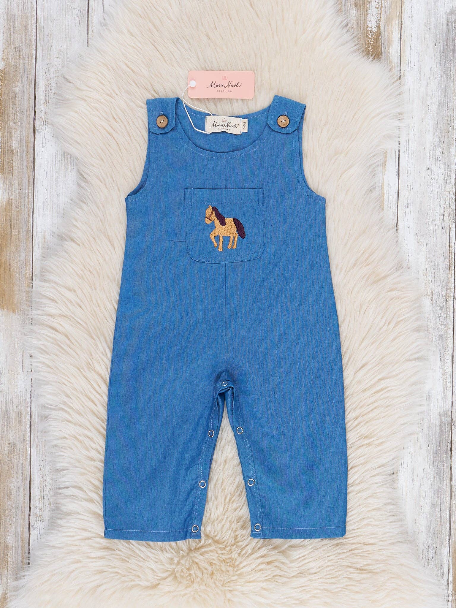 Embroidered Pasture Pony Overalls