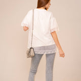 Petal & Pony Lace Overlay Tee Shirt