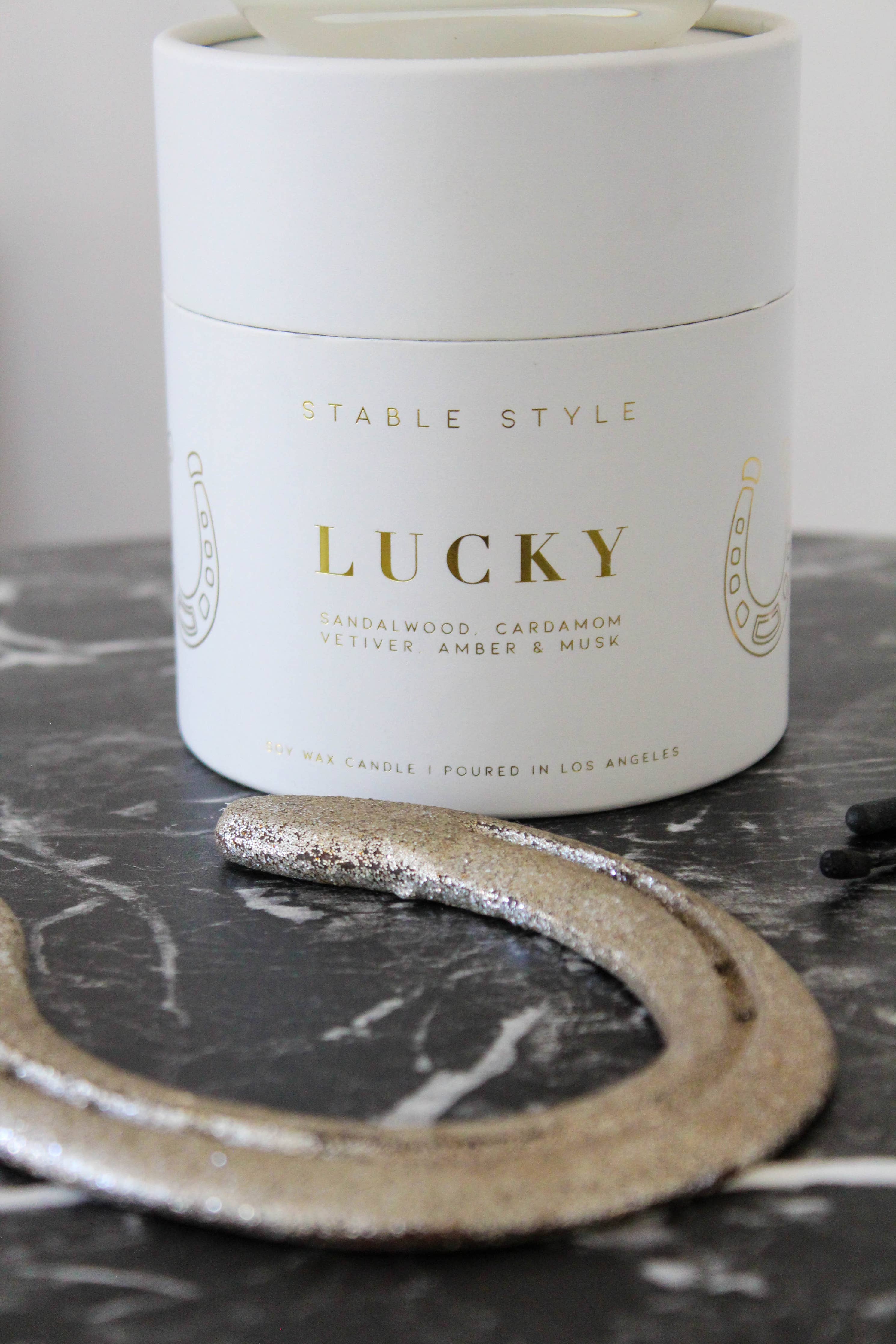 Lucky Horseshoe Soy Wax Candle (10 oz)