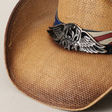 Patriotic Wing Straw Cowboy Hat