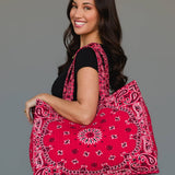 Red Bandana Cowgirl Tote