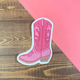 pink cowgirl boot sticker