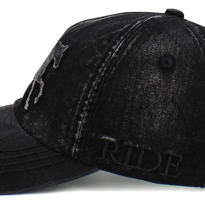 vintage black horse hat