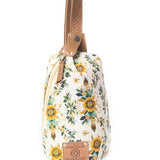 Oasis Blooms Fanny Pack Bag In Brown & White Myra Bag