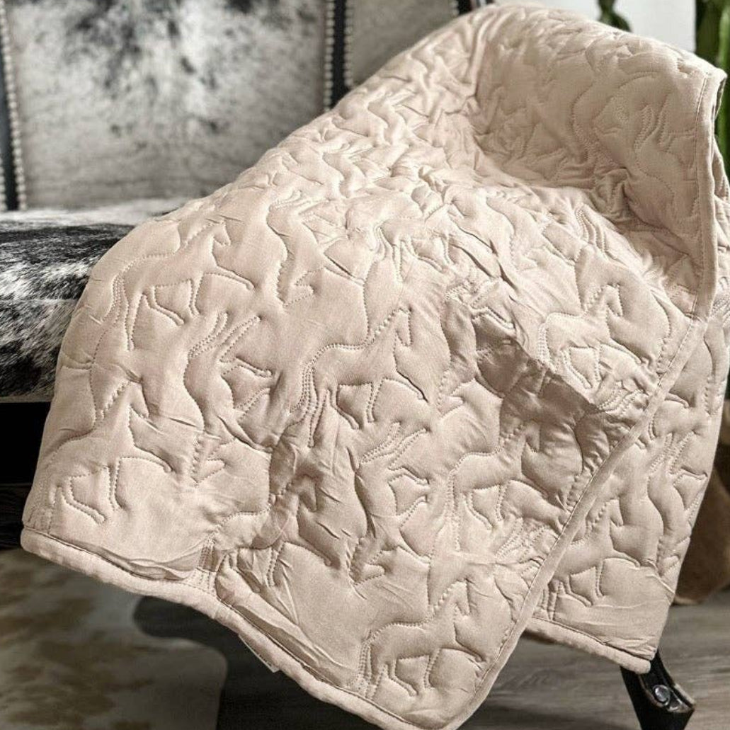 Year of the Horse Quilted Blanket