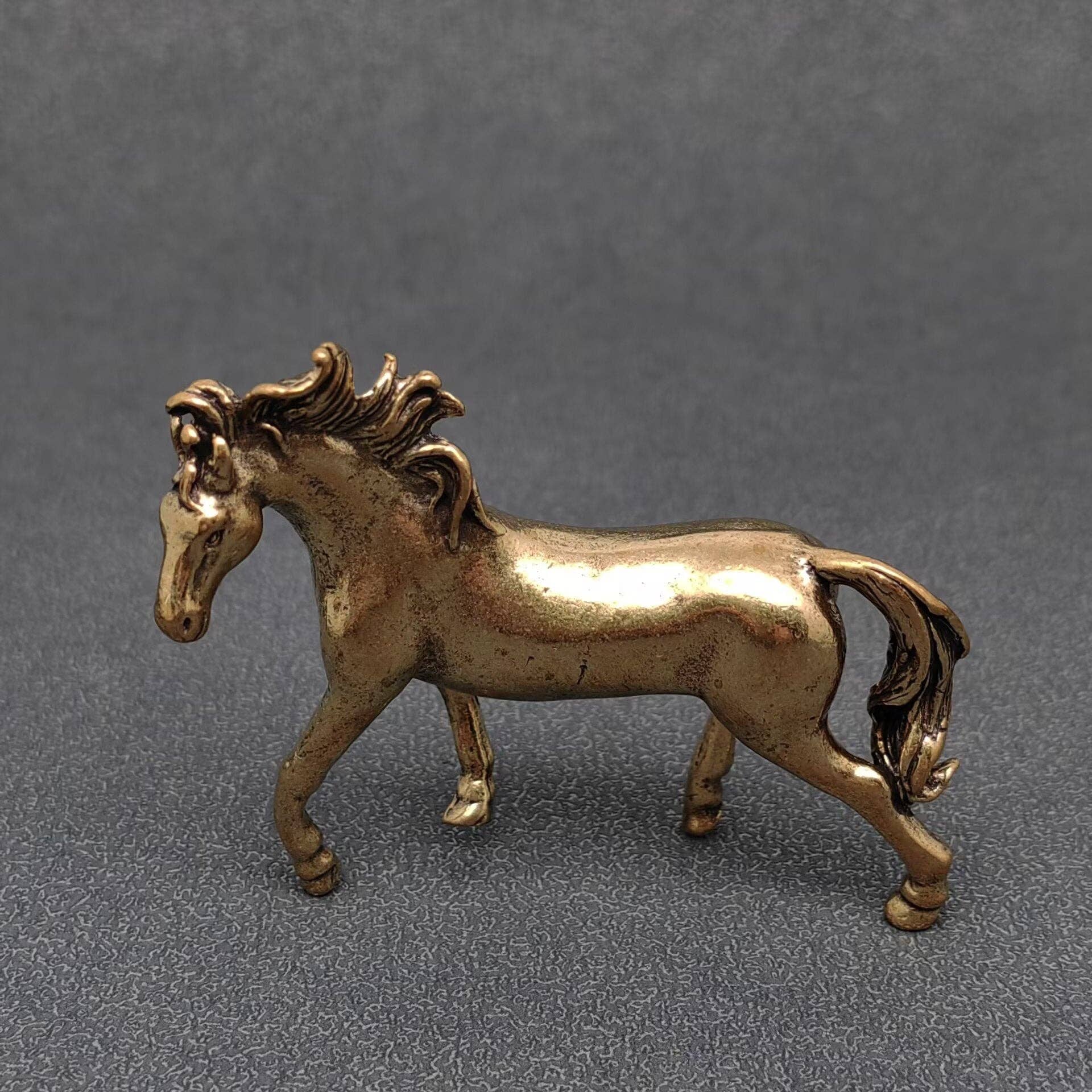 Vintage Brass Horse Decoration