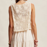 Embroidered Lace Vest & Dress Set