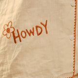 Howdy Cowgirl Embroidered Linen Shorts Set