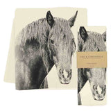 horse portrait tea towel