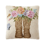 Floral Boots Hook Pillow