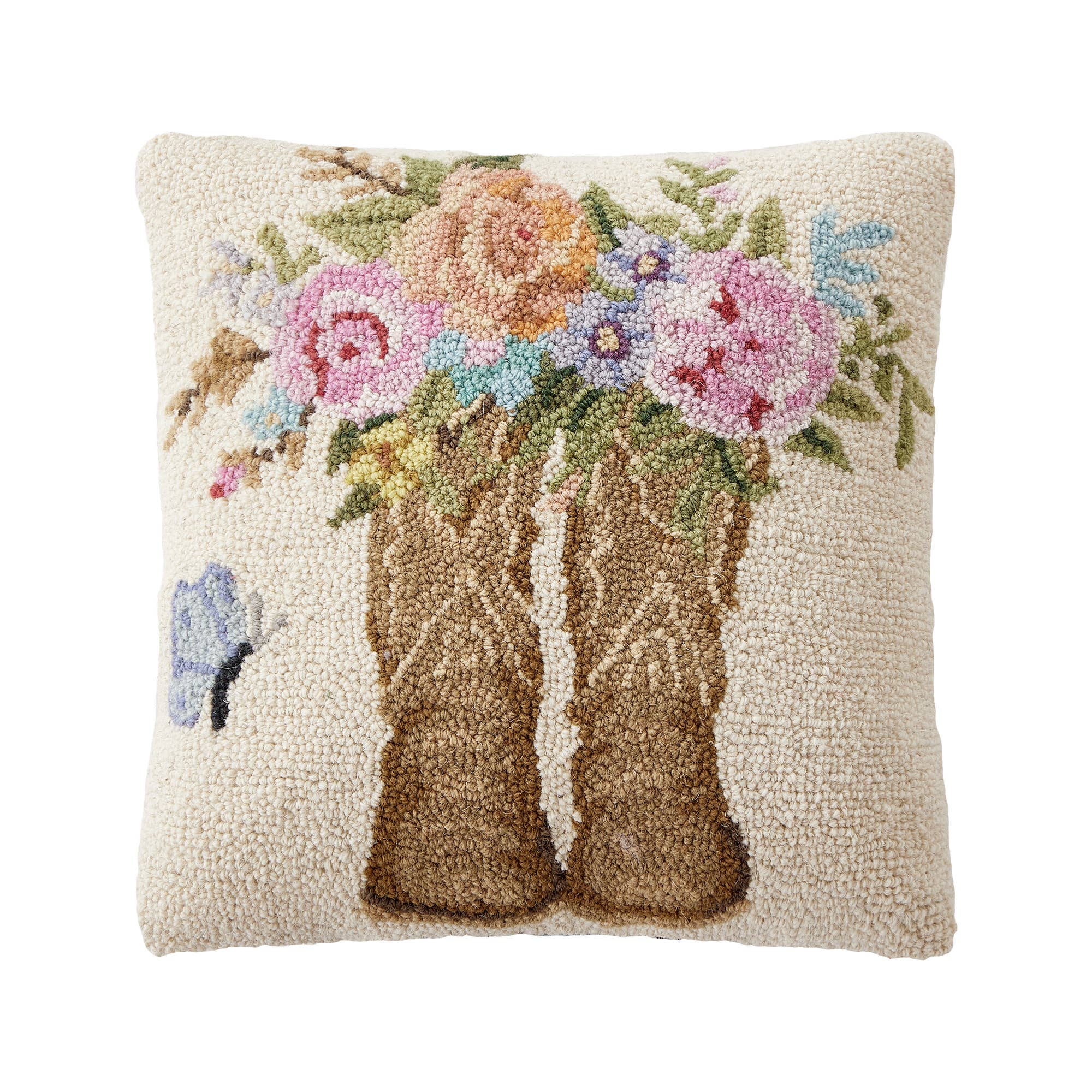 Floral Boots Hook Pillow