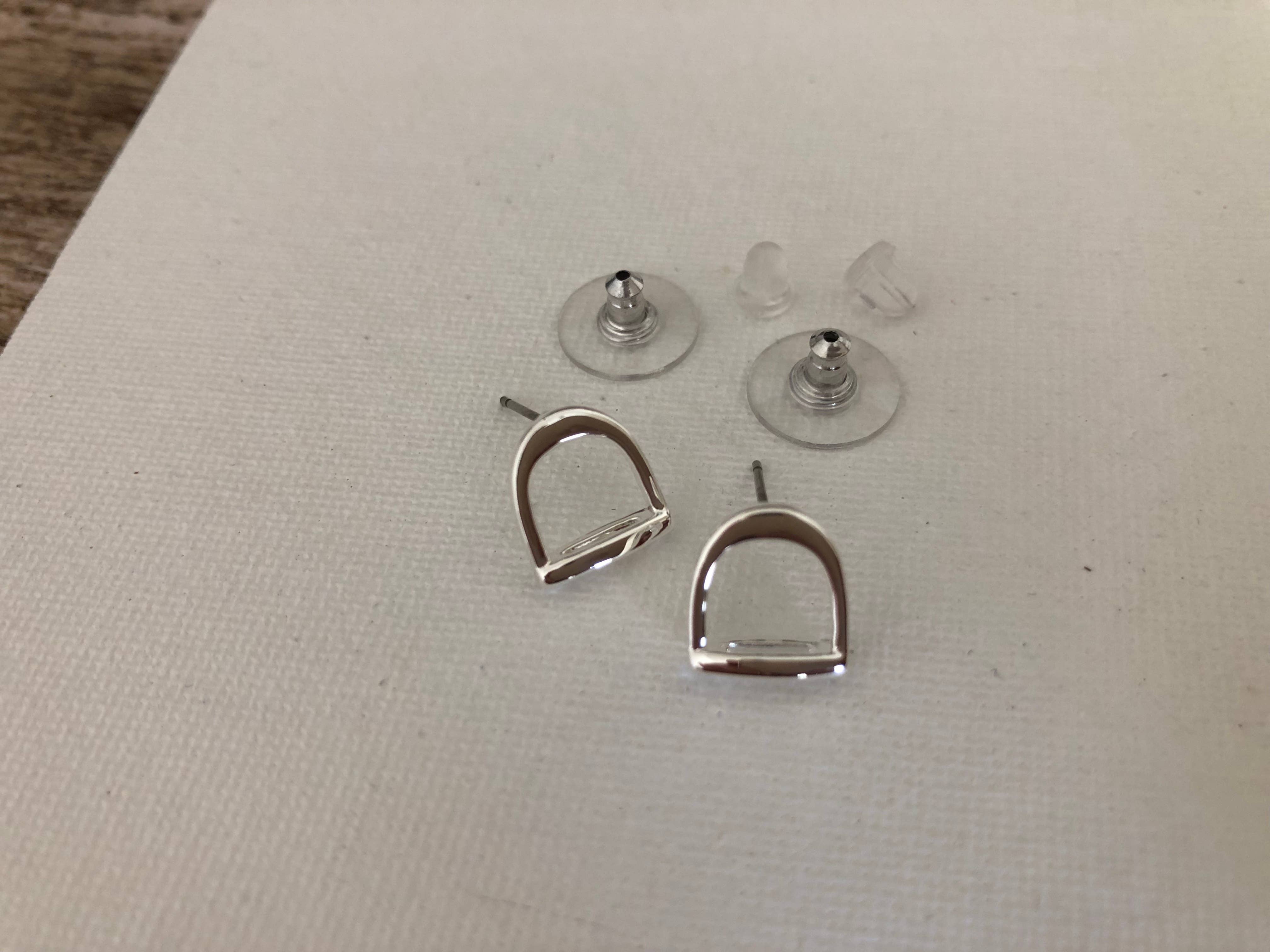English Stirrup Stud Earrings