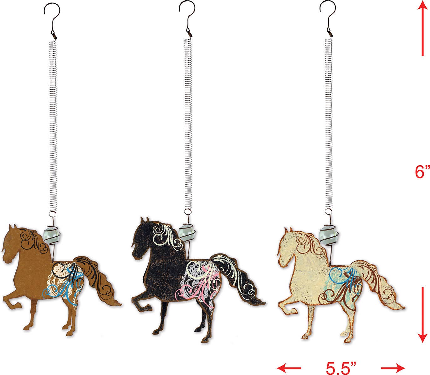 Horse Bouncy Ornaments (set of 3)