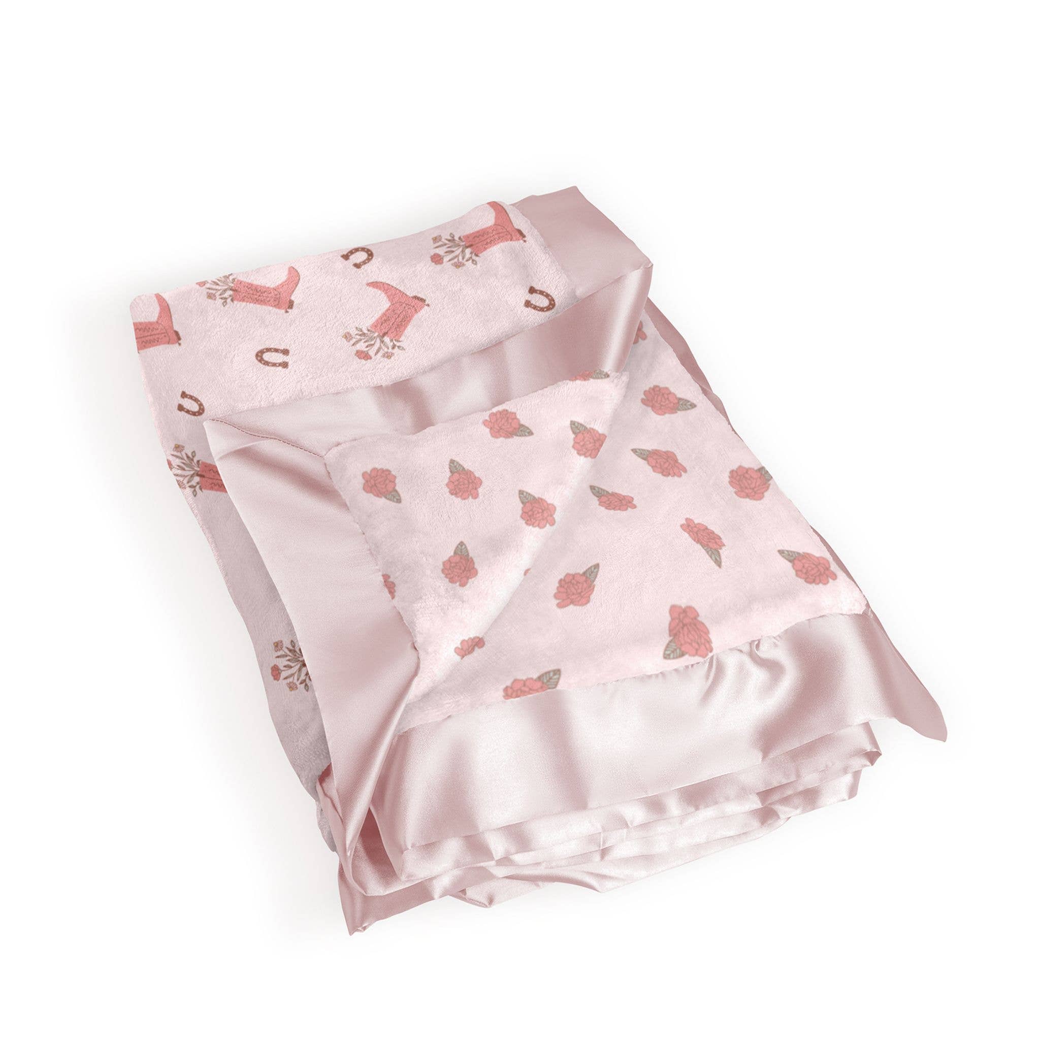 Reversible Bloomin' Boot Baby Blanket