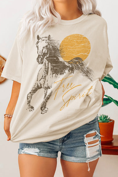 Free Spirit Horse Tee – Bridle Up Hope Shop