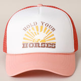 hold your horses hat (rose)