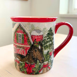 Bay Christmas Horse Mug