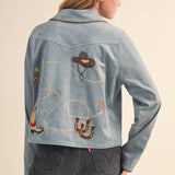 Cowgirl Embroidered Suede Jacket