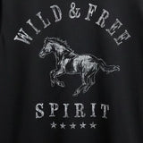 Camiseta de Caballo Salvaje y Libre (Negra)