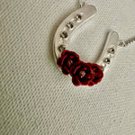 rose horseshoe necklace