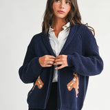 Charlie Chestnut Horse Cardigan